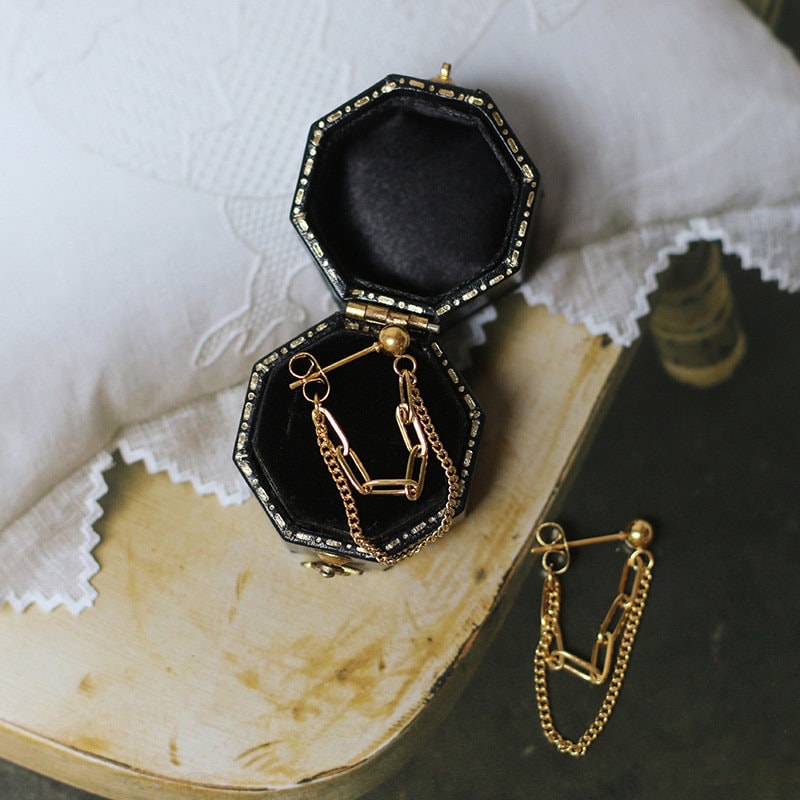 Gail Gold Chain Threader Earrings LATUKI