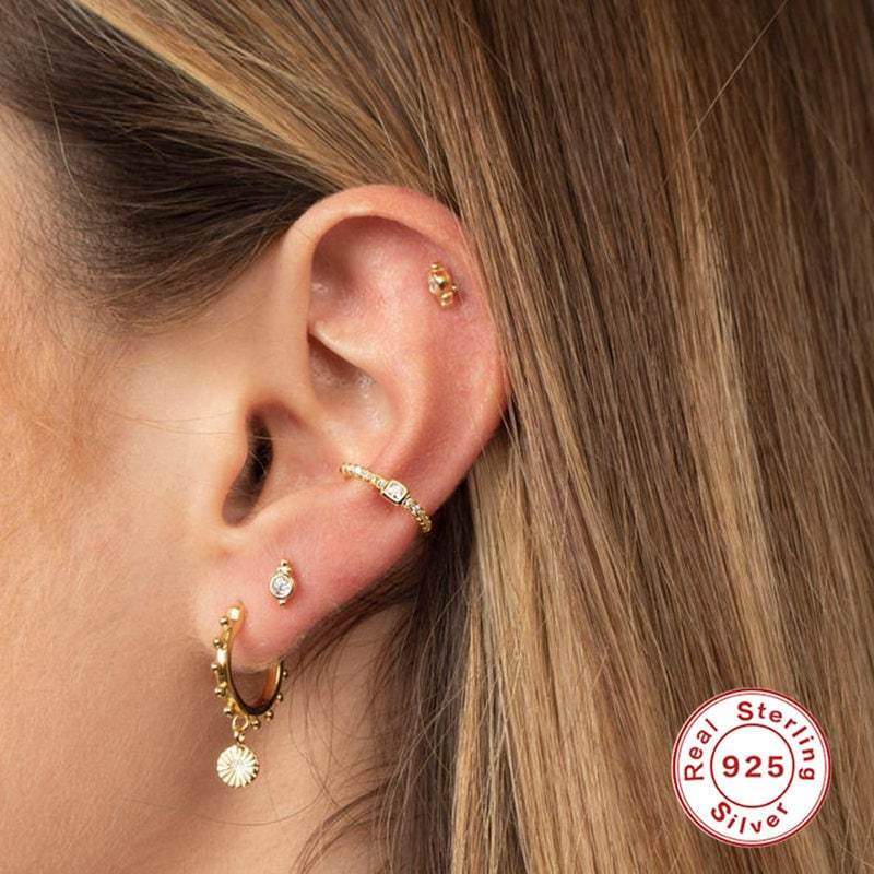 Gold dangle earrings, Gold hoop earrings, Huggie hoop earrings, Gold drop earrings, Boho earrings, Silver hoop earrings, minimalist hoop LATUKI