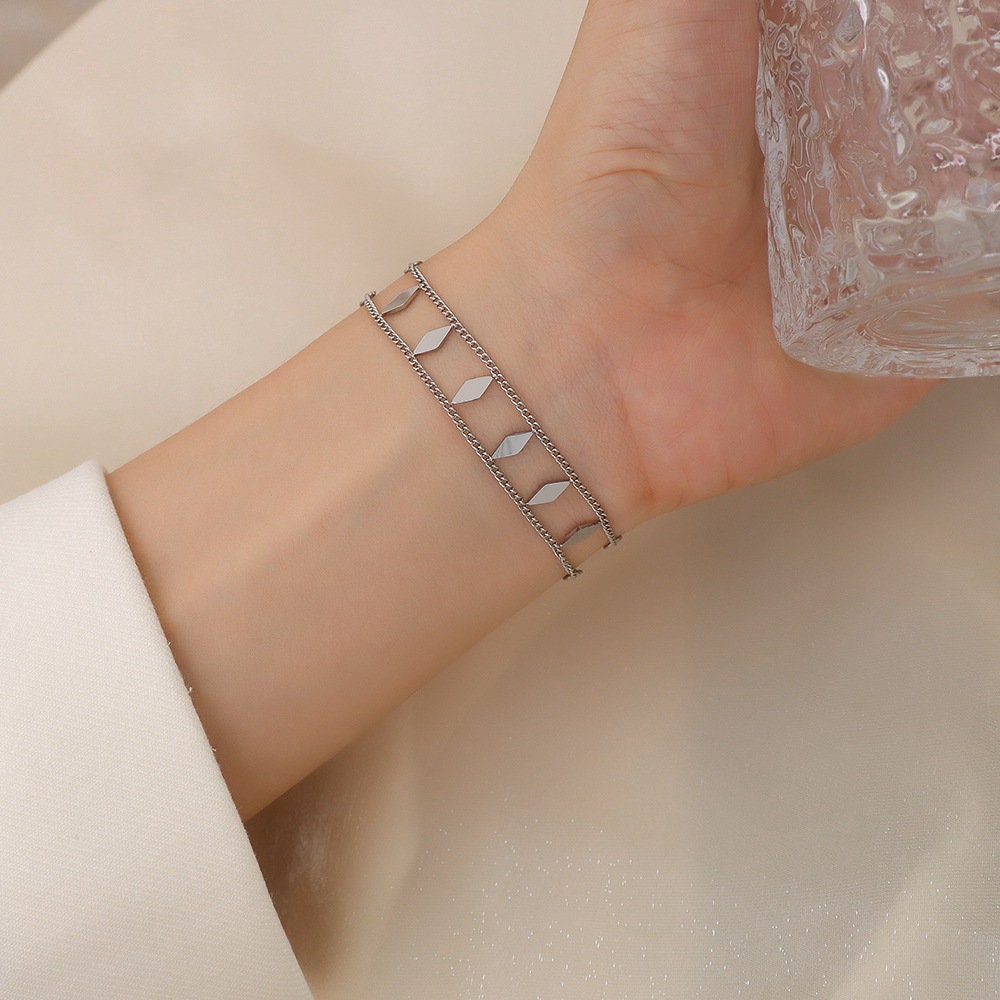 Gold Filled Chain Bracelet | Dainty Plain Chain Bracelet, Gold Bracelet, Delicate Chain Bracelet, Thin Bracelet, Minimal Simple Bracelet LATUKI