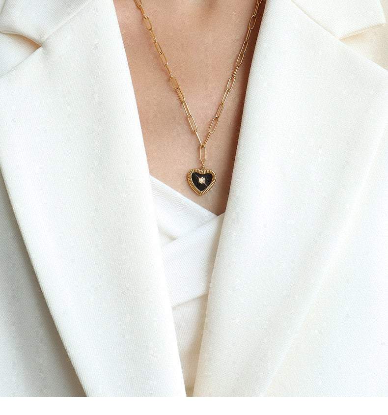 Gold Heart Necklace, Heart Name Necklace, Love Necklace, Minimalist Heart Necklace, Mothers Day Gift, Lover Gift, Gift For Her LATUKI