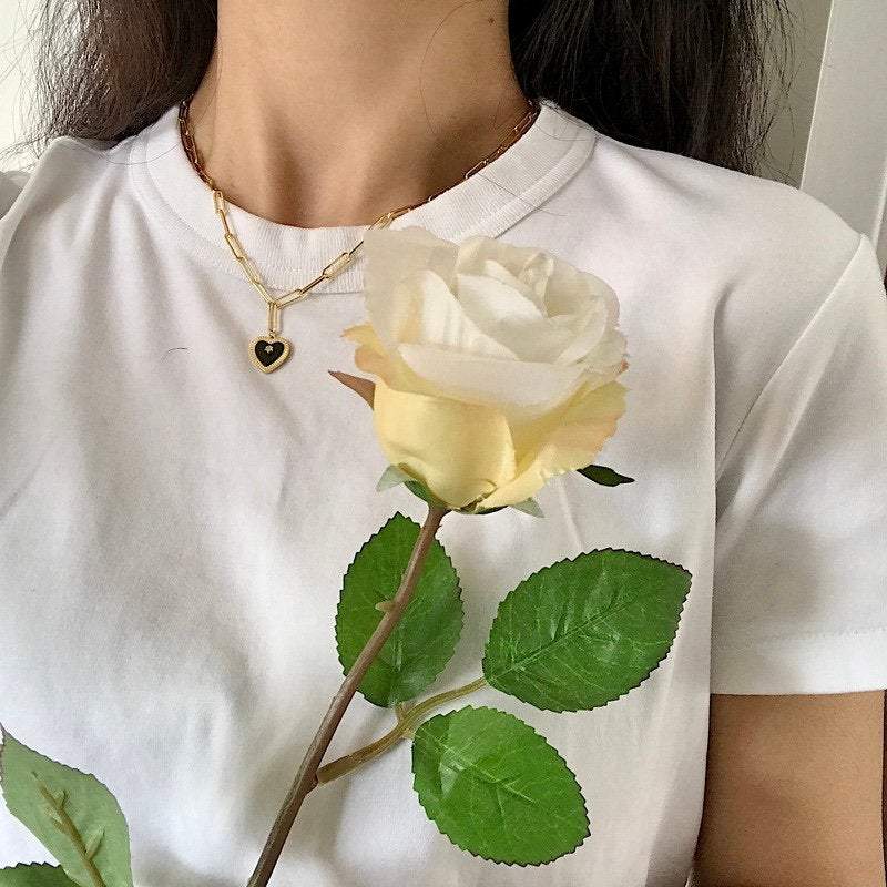 Gold Heart Necklace, Heart Name Necklace, Love Necklace, Minimalist Heart Necklace, Mothers Day Gift, Lover Gift, Gift For Her LATUKI