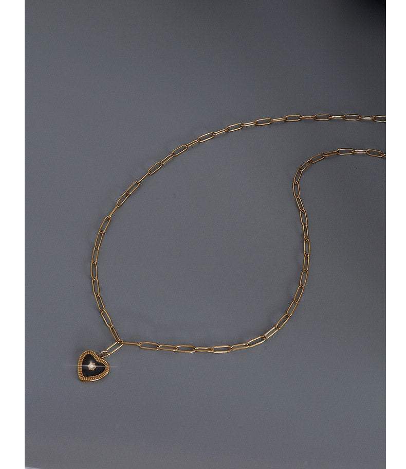Gold Heart Necklace, Heart Name Necklace, Love Necklace, Minimalist Heart Necklace, Mothers Day Gift, Lover Gift, Gift For Her LATUKI