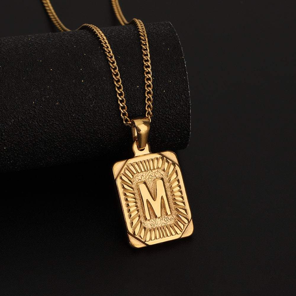 Gold Initial Necklace LATUKI