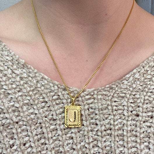 Gold Initial Necklace LATUKI