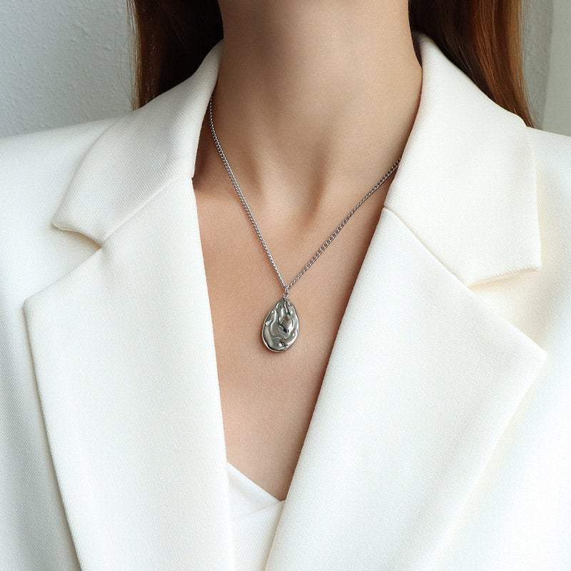 Gold Nugget Charm Necklace, 18K Gold Filled Pendant Necklace, LayeringGold Chain Necklace, Gold Necklace, Gift For Her, Pendant Necklace LATUKI