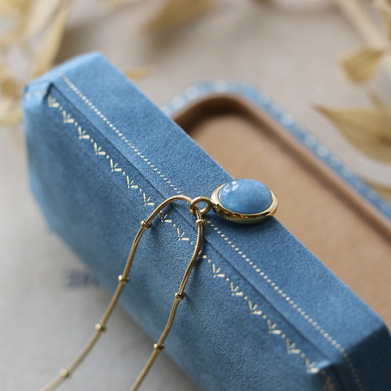 Hadley Genuine Aquamarine Pendant Necklace LATUKI