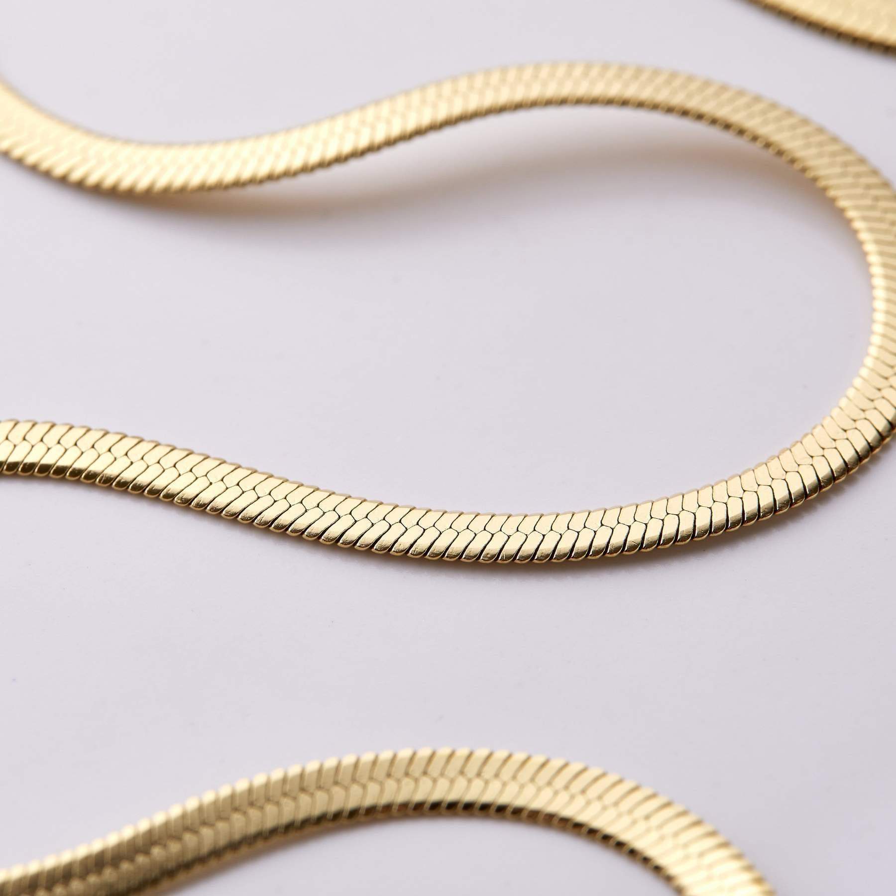 Herringbone Chain GOLD FILLED Anklet, Snake Chain Anklet, Gold Chain Anklet, Thick Chain Anklet,Dainty Chain Anklet, Ankle Bracelet LATUKI