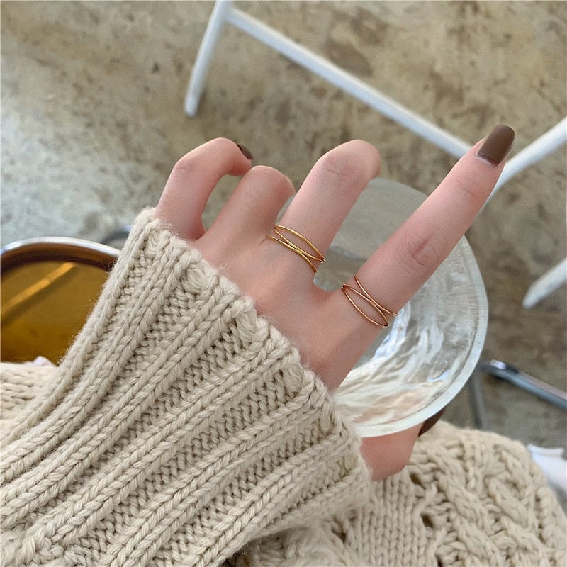 18K GOLD FILLED Wrap Ring, Gold Stacking Rings, Dainty Ring, Rose Gold Ring, Stacking Ring, Wire Ring, Thin Ring, WATERPROOF/Sweatproof