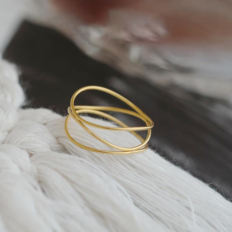 18K GOLD FILLED Wrap Ring, Gold Stacking Rings, Dainty Ring, Rose Gold Ring, Stacking Ring, Wire Ring, Thin Ring, WATERPROOF/Sweatproof