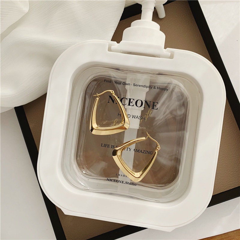 Chunky Gold Hoop Earrings, 18k Gold Filled, Hypoallergenic 18k Gold Simple Minimalistic Hoops, Nickle Free Titanium, Gift For Her