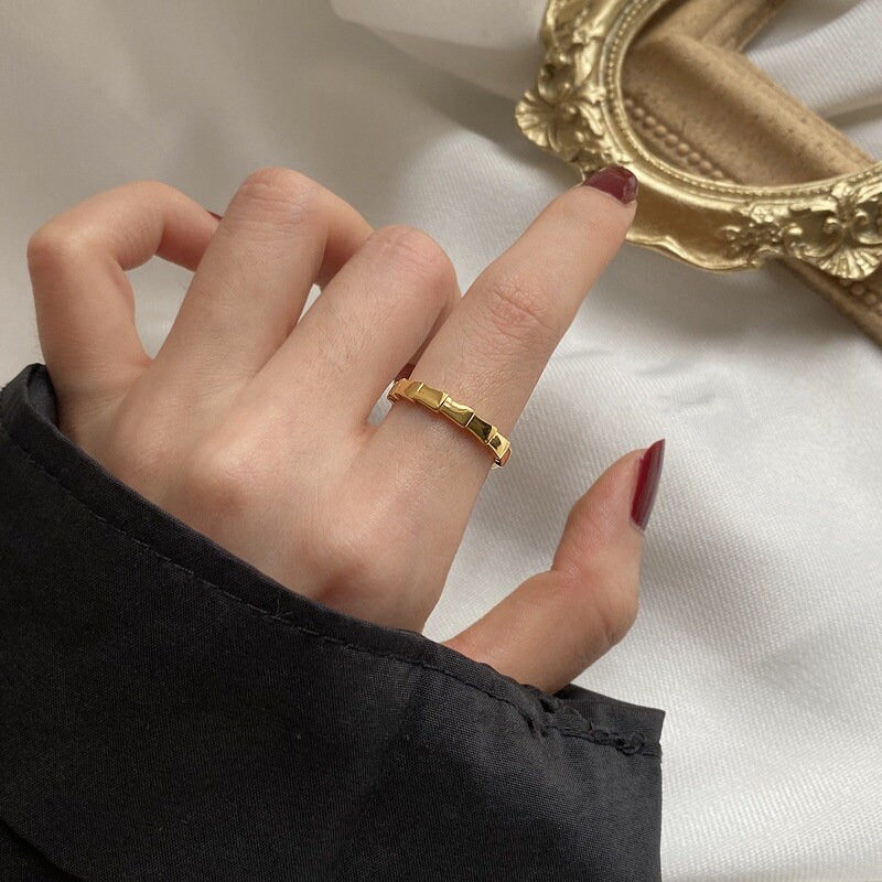 GOLD FILLED Band Ring, Gold Stacking Rings, Dainty Ring, Gold Band, Stacking Ring, Textured Ring, Handmade Jewelry Ring, WATERPROOF