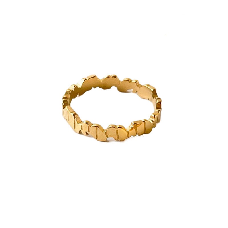 18K GOLD FILLED Texture Ring, Gold Stacking Rings, Dainty Ring, Gold Band, Stacking Ring, Textured Ring, Handmade Jewelry Ring, WATERPROOF