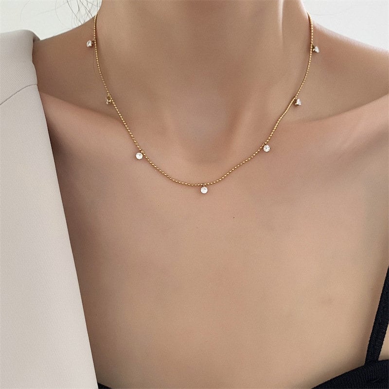 18K GOLD FILLED Necklace, Dainty Necklace, Charm Necklace, Gold Chain Necklace, Layering necklace, Simple Necklace, Thin Chain Necklace.