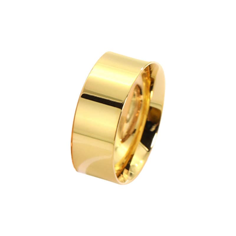GOLD FILLED Thick Band Ring • Cigar Band Minimalist Ring • Statement Ring • Thick Ring • Stacking Ring • Gold Band Ring • Jewelry Gift Idea