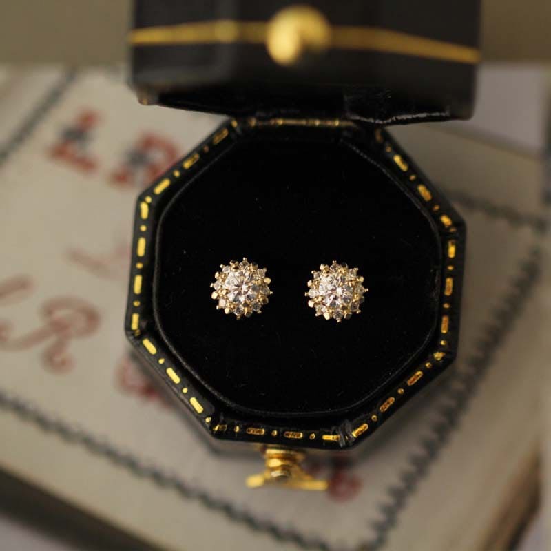 14K Dainty Sunflower Stud Earrings, SOLID GOLD 14K Stud Earrings, 14K Jewelry, Minimalist Jewelry, Dainty Earrings, Tiny Gold Studs Earrings