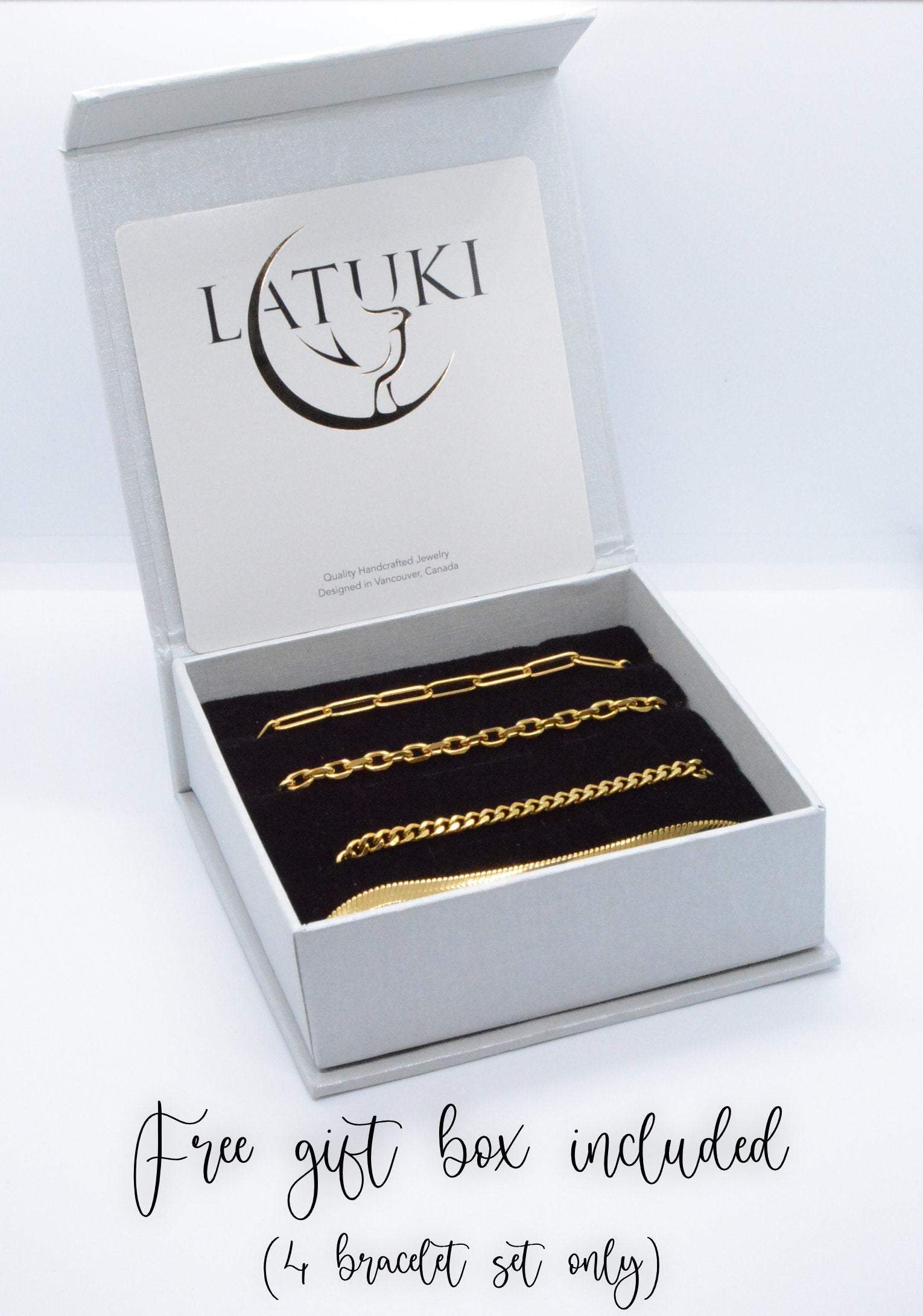 Julia Gold Link Chain Bracelet Set LATUKI