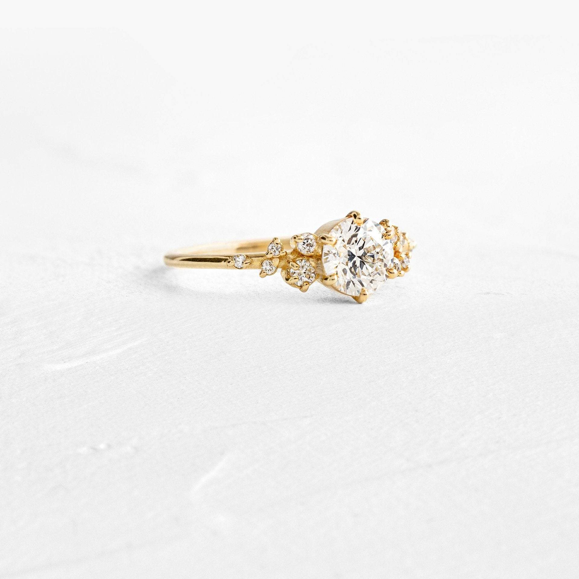 Lindsay Round Moissanite Engagement Ring LATUKI