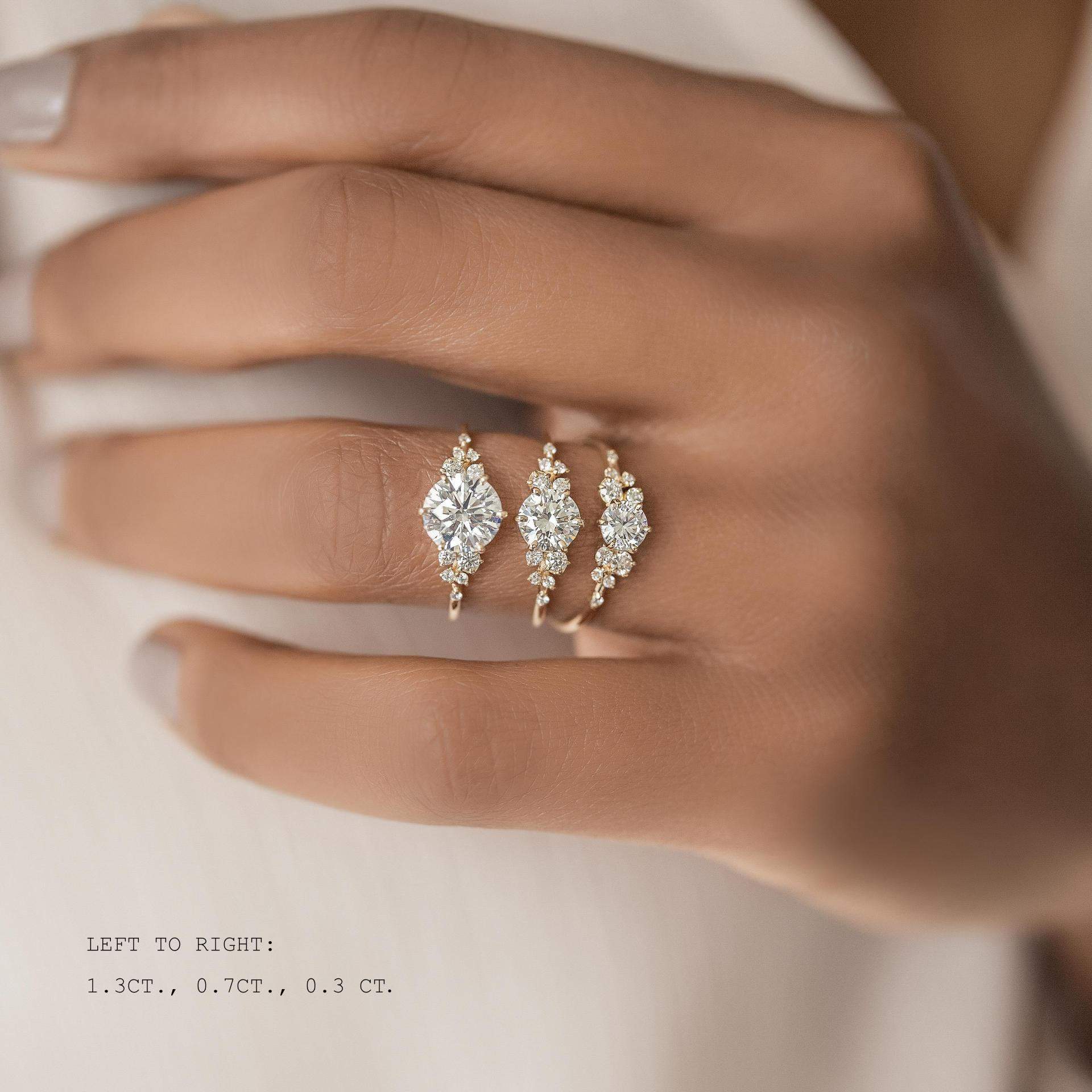 Lindsay Round Moissanite Engagement Ring LATUKI