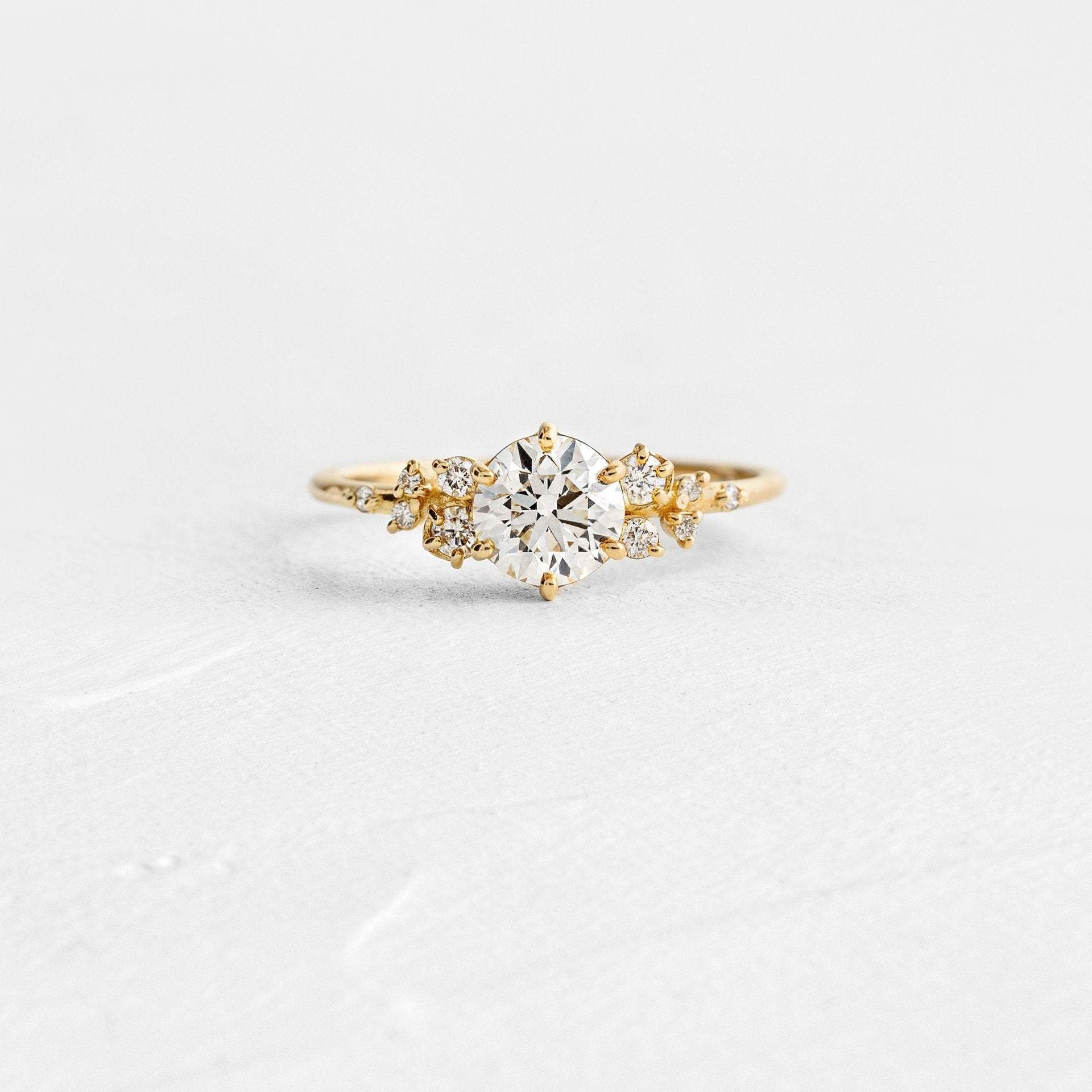 Lindsay Round Moissanite Engagement Ring LATUKI