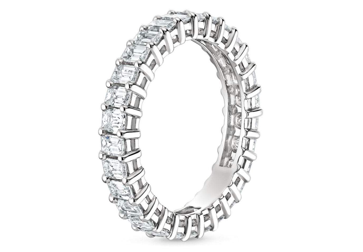 Lynne Sterling Silver Radiant Cut Eternity Ring LATUKI