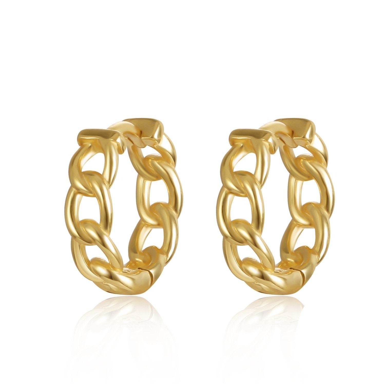 May Cuban Chain Hoop Earrings LATUKI