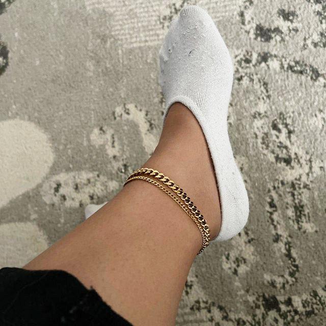 Mona Gold Filled Anklets (Cuban, Figaro, Mariner) LATUKI