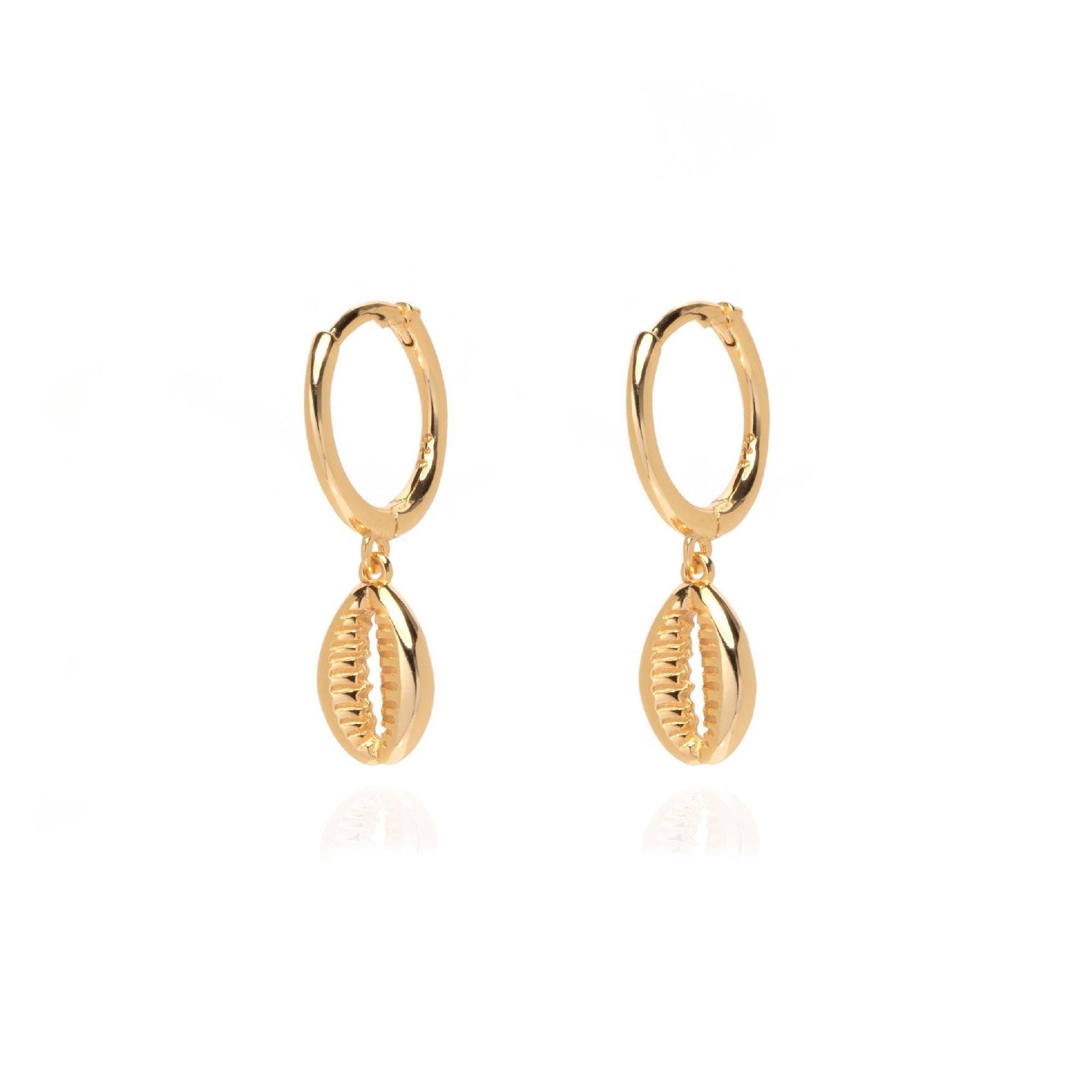 Nicole Cowrie Shell Hoop Earrings LATUKI