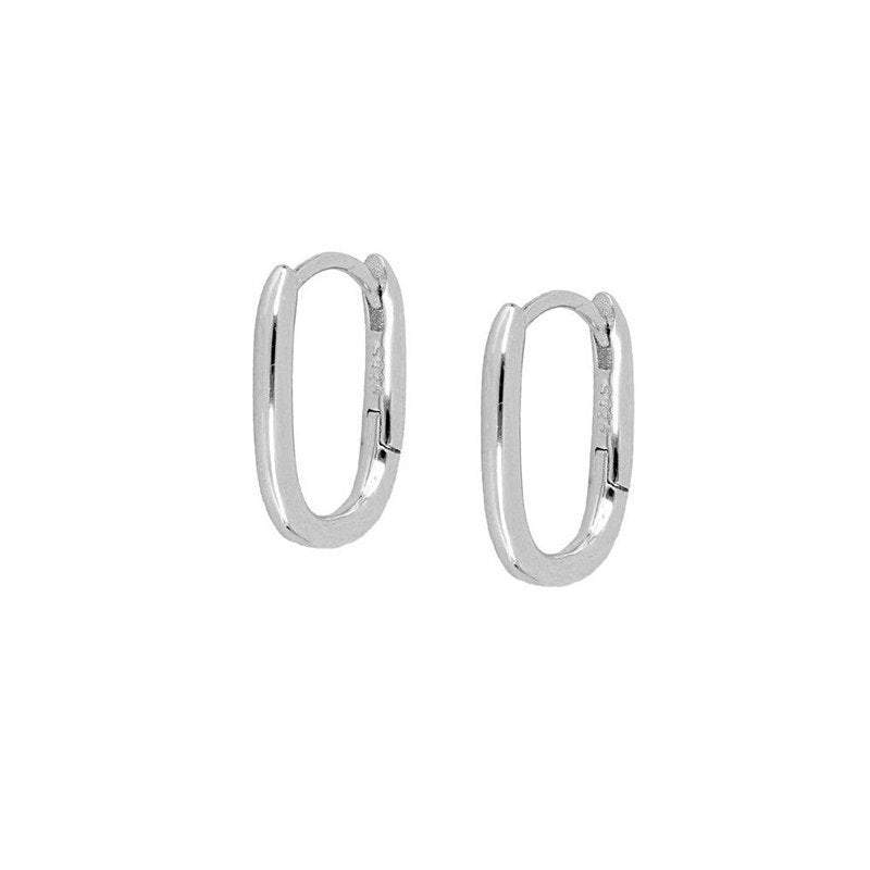 Oval Hoop Earrings, Huggie Hoop Earrings, 18k gold, Tiny Hoop Earrings, Huggie Earrings, Geometric Earrings, Mini oval hoop earrings, S925 LATUKI