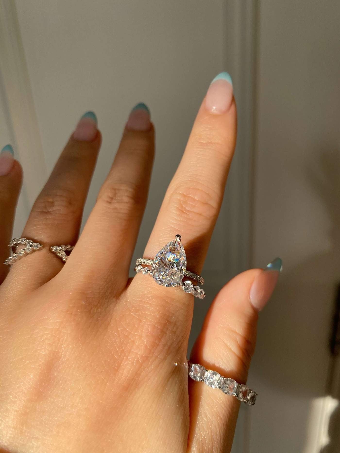 Remi Pear Cut Halo Engagement Ring LATUKI