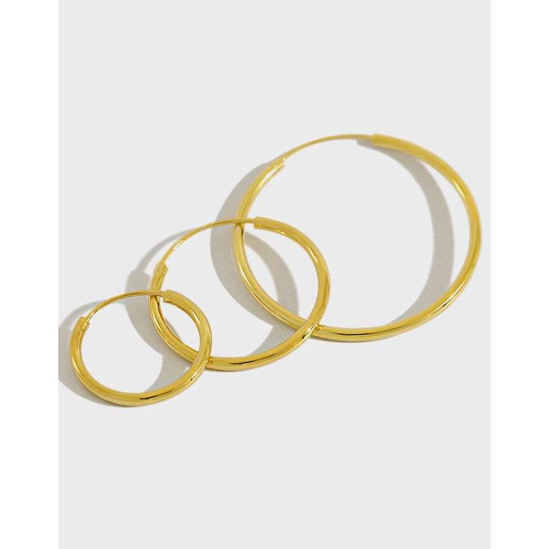 Sterling Silver Dainty Gold Hoops, 18k Gold Vermeil, Thin Hoop Earrings, Gold Hoop Earrings, Endless Gold Hoops, Huggie Hoops, Gift For Her LATUKI