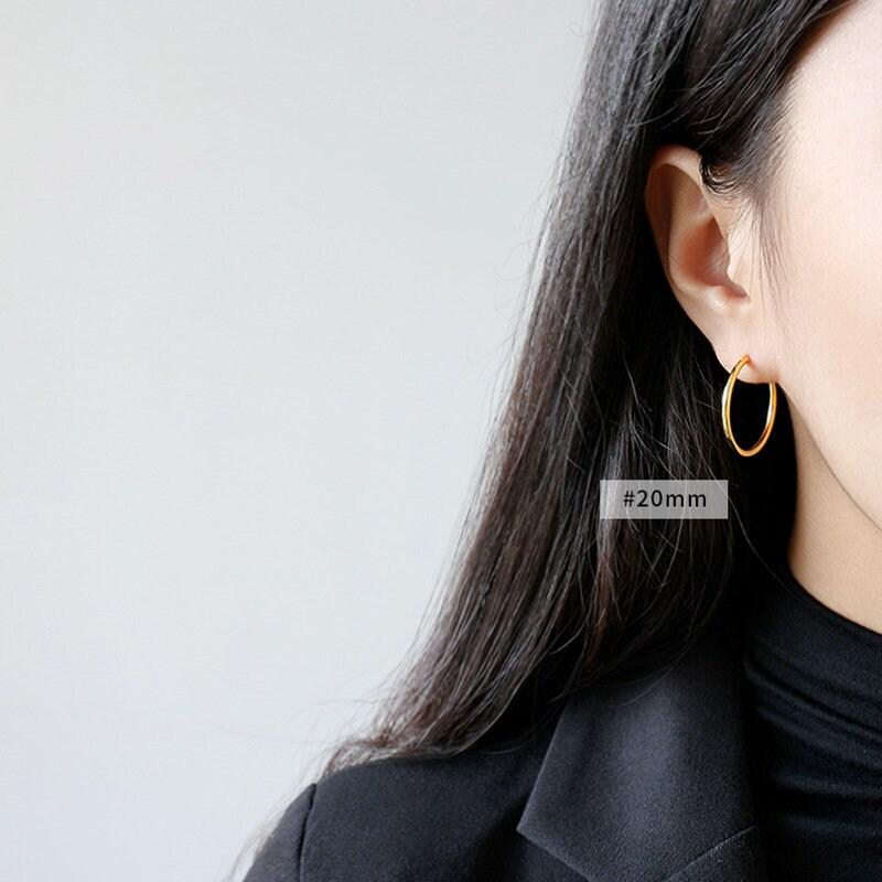 Sterling Silver Dainty Gold Hoops, 18k Gold Vermeil, Thin Hoop Earrings, Gold Hoop Earrings, Endless Gold Hoops, Huggie Hoops, Gift For Her LATUKI