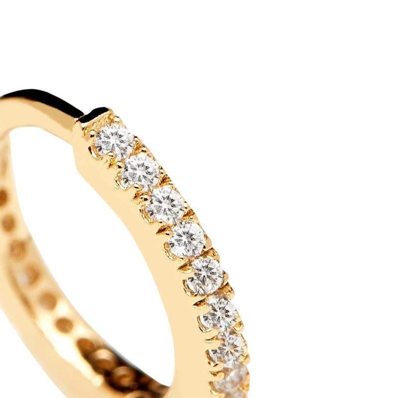 Sterling Silver Huggie Hoop Earrings, tragus hoop, gold conch hoop, cartilage hoop, hoop earrings, silver pave ring hoop, small helix hoop LATUKI