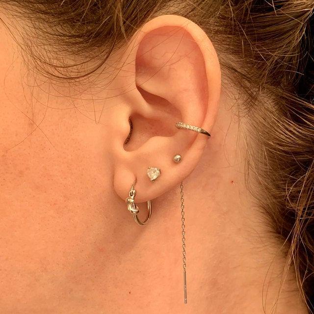 Sterling Silver Knot Hoops, 18k Gold Plated Hoop, 925 Silver Twisted Hoop, Gold Hoop Earrings, Dainty Minimalist Hoops, Gift For Her LATUKI