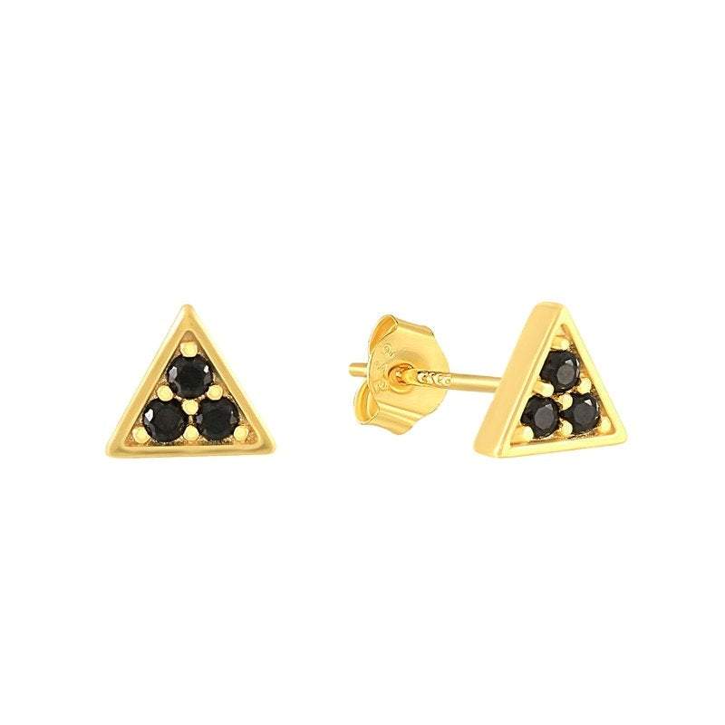 Three CZ Stud Earrings, Minimalist Stud Earrings, Gold Dainty Studs, Tiny Gold Studs, Stud Earrings, Silver Tiny Studs, Small Stud Earring LATUKI