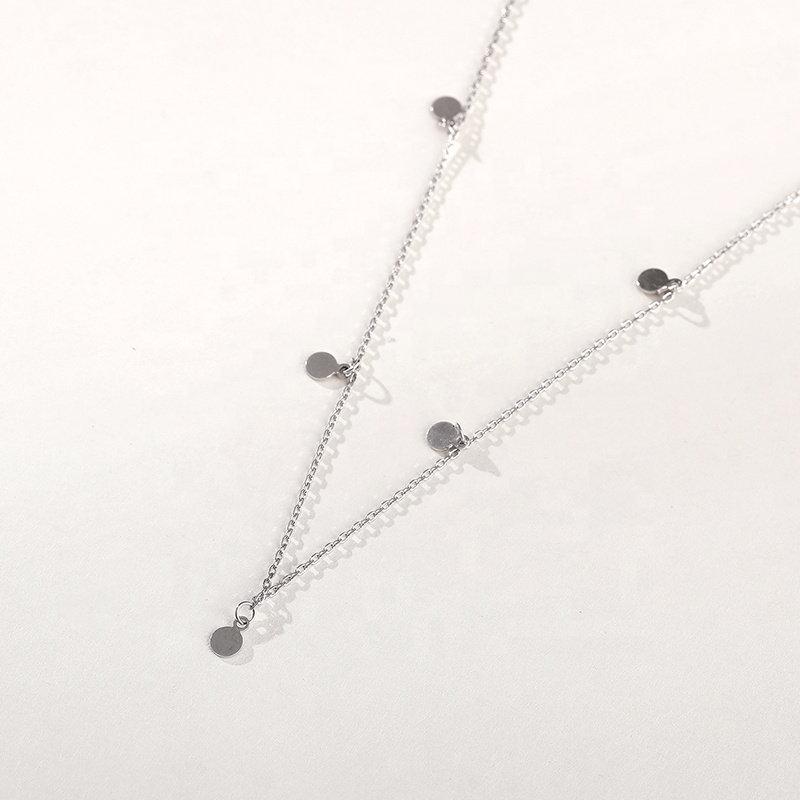 Tiny Disc Choker, Dainty Necklace, Sterling Silver, Layering Necklace, Minimalist Jewelry, Tiny Coins, Little Disc, Coin Layered Necklace LATUKI