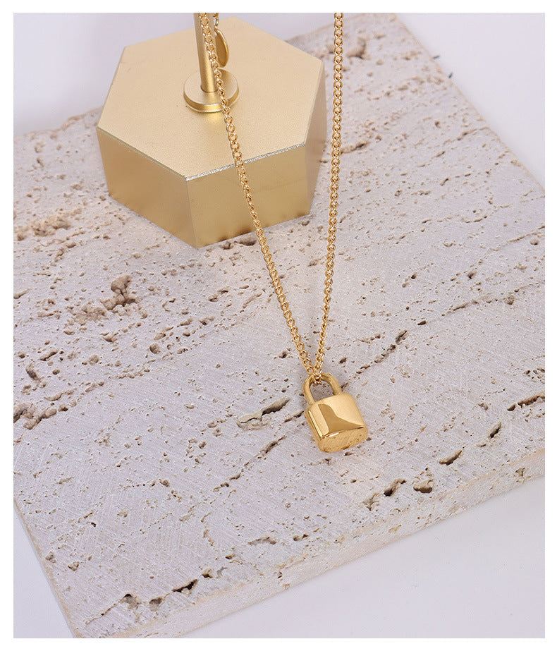 Lockie 18k Gold Lock Necklace