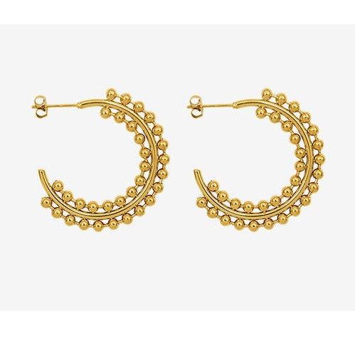 18 GOLD FILLED Hoops, Chunky Gold Hoop Earrings, Lightweight Earrings, Large Hoop Earrings, Statement Earrings Hoops, Gold Earrings, Gift LATUKI 