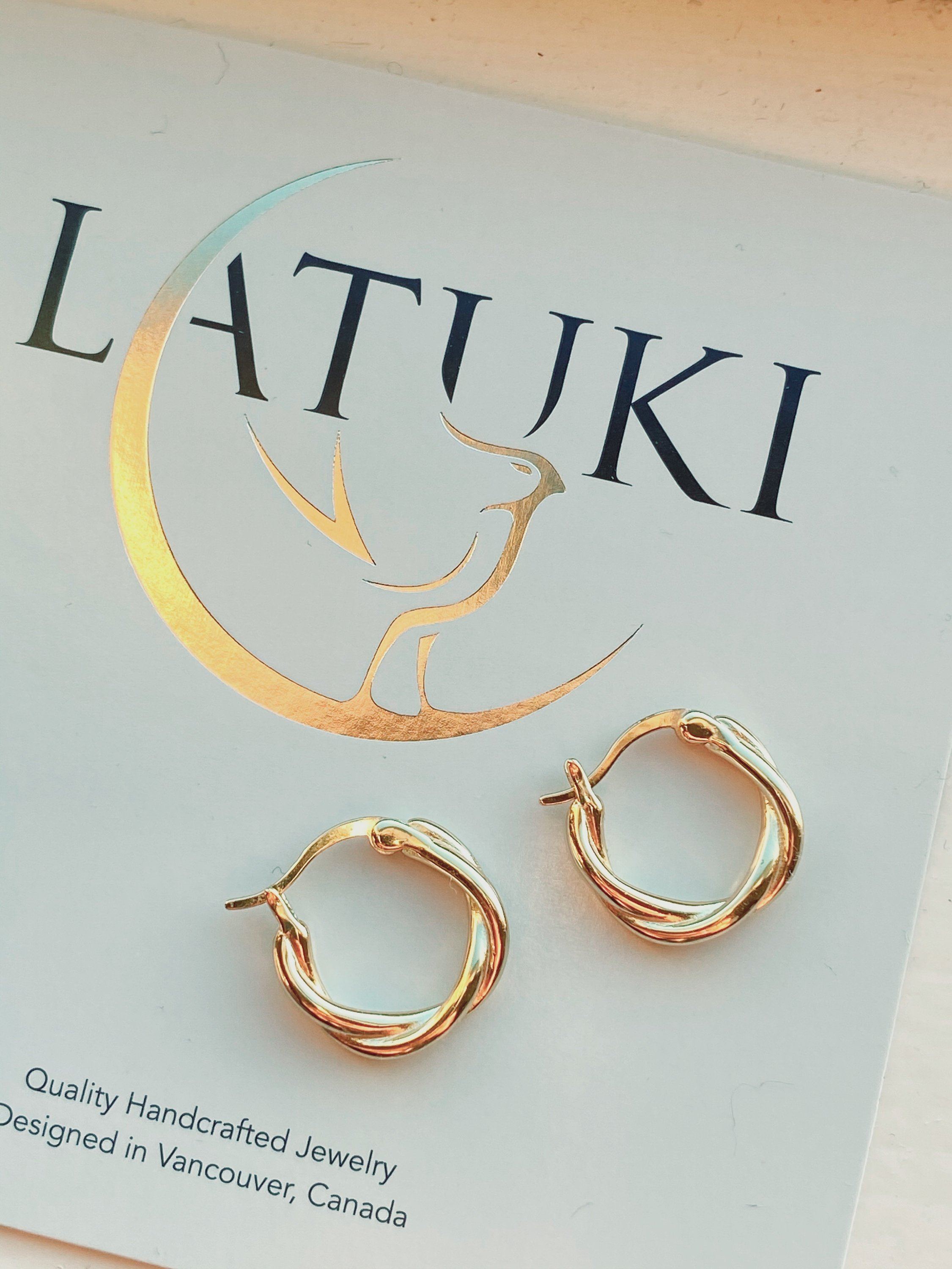 18K GOLD FILLED Earrings, Dainty Hoop Earrings, Minimalist Earrings, Classic Thin Hoops, Sterling Silver Hoops, Classic Earring Gold Hoops LATUKI 