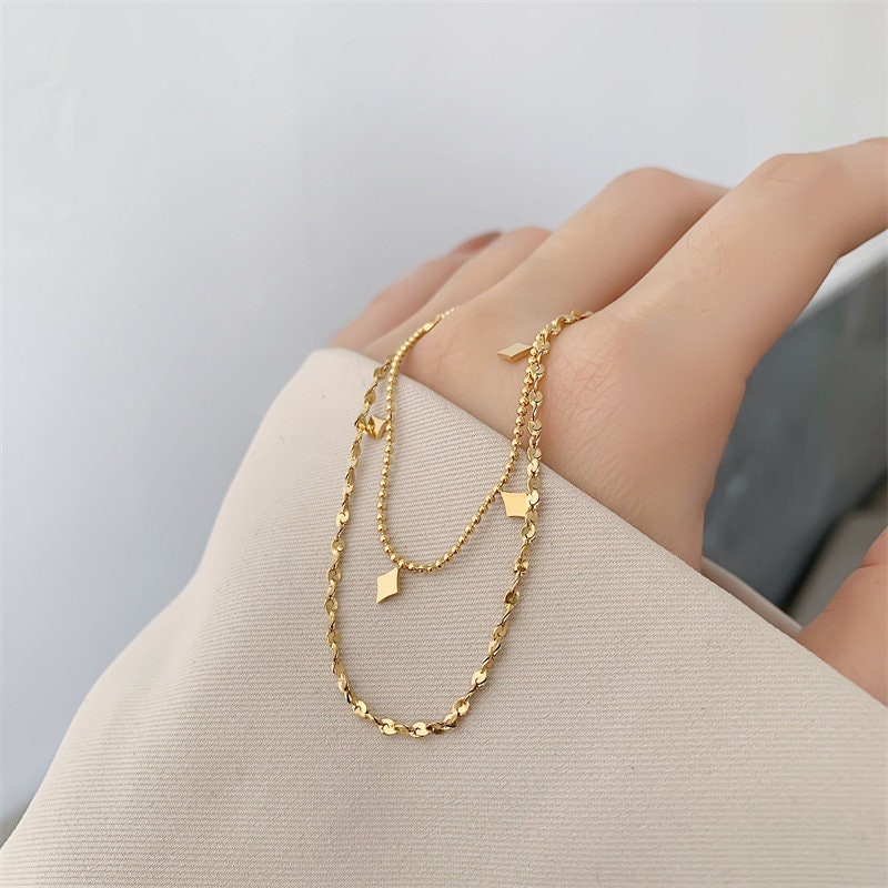 Layered Padlock Chain Necklace – DDLG World
