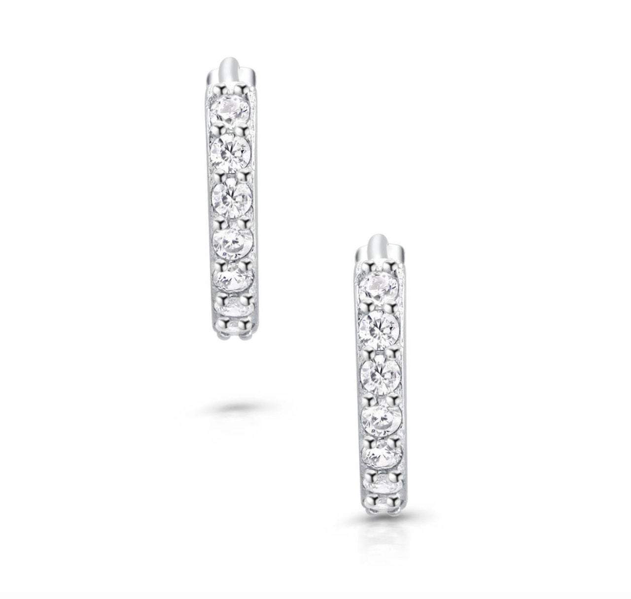 925 Sterling Silver Cz Huggies, Hoop Huggie Earrings For Girls, Silver Huggie Earrings, Huggie Earrings, Silver Earrings, Classic Huggies LATUKI 