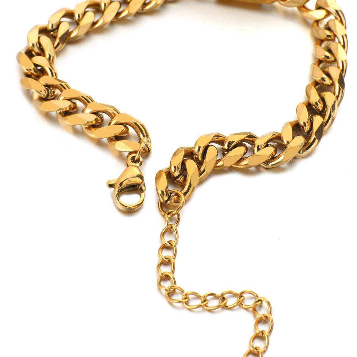 Cuban Chain 18K GOLD FILLED Bracelet, Curb Chain Bracelet, 18K Gold Chain Bracelet, Thick Chain, Chunky Chain Bracelet, Layered Bracelet LATUKI 