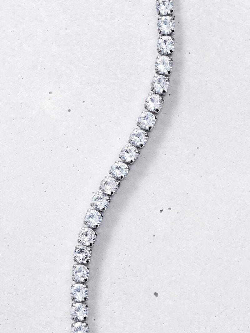 18K White Gold Diamond Tennis Necklace