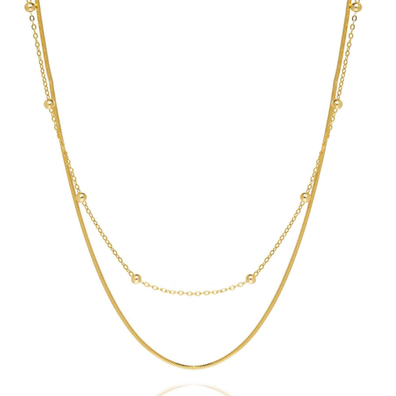 Elise Double Layered Necklace LATUKI 18K Gold Vermeil 