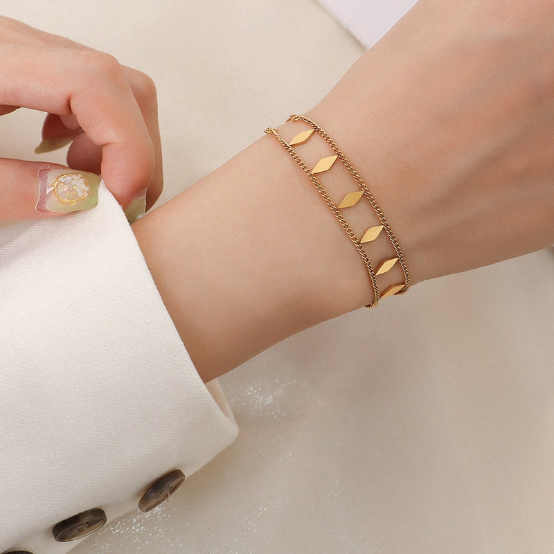 Gold Filled Chain Bracelet | Dainty Plain Chain Bracelet, Gold Bracelet, Delicate Chain Bracelet, Thin Bracelet, Minimal Simple Bracelet LATUKI 