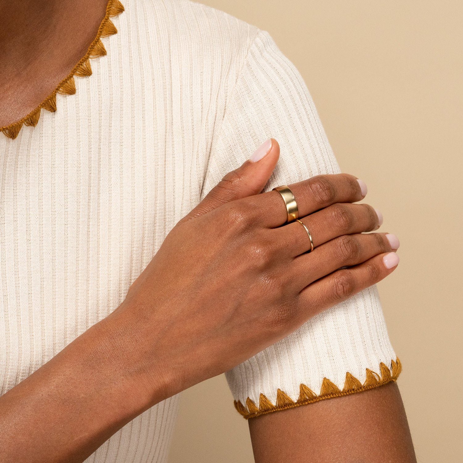 Gold Stacking Ring | Sterling Silver, 18k Gold, Filled Stacking Ring | Ultra Thin Gold Ring | Dainty Ring | Midi Ring | Minimalist Ring | LATUKI 