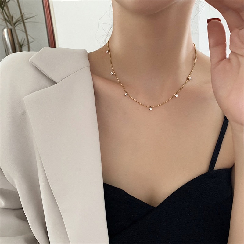 18K GOLD FILLED Necklace, Dainty Necklace, Charm Necklace, Gold Chain Necklace, Layering necklace, Simple Necklace, Thin Chain Necklace.