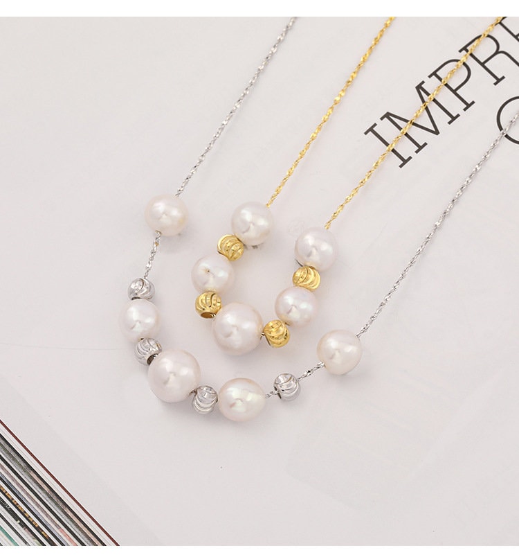 Freshwater Pearl Bead Necklace by Latuki • Dainty Pearl Necklace • Bridesmaids Gifts • Gift for Mom • Pearl Necklace • Premium Gift For Her