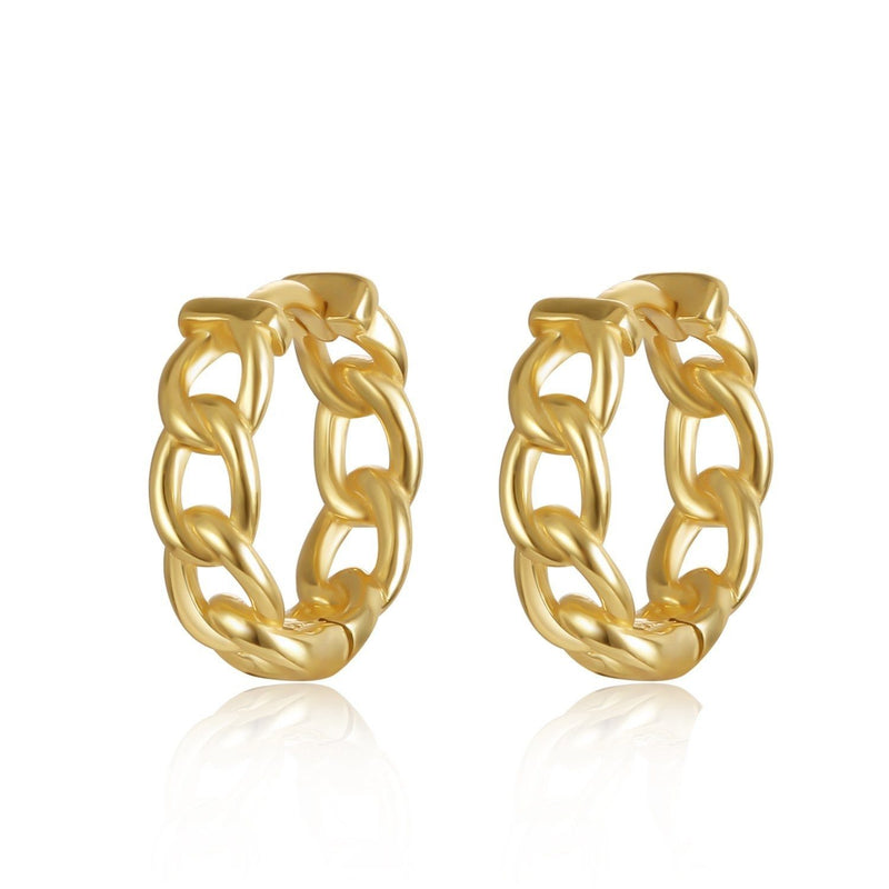May Cuban Chain Hoop Earrings LATUKI 