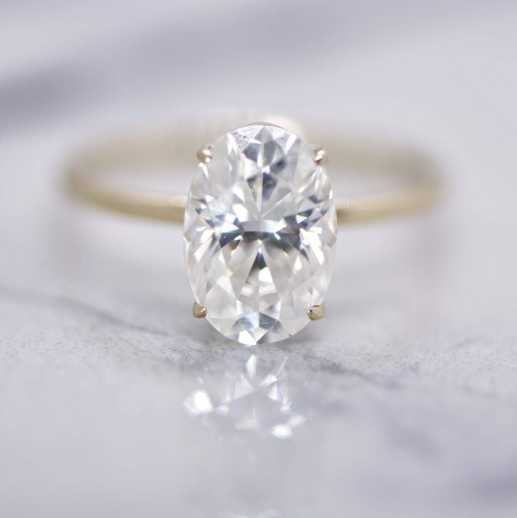 Sonja 3.0 CT Oval Moissanite Engagement Ring LATUKI 