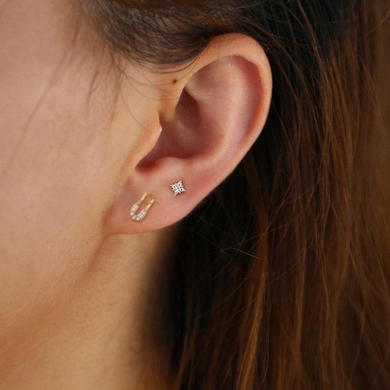 Star Stud Earrings, Mini earrings, 18k gold, Tiny earrings, Dainty earrings, anise earrings, minimalistic earring, Gift for her, North star LATUKI 